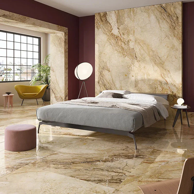 9cento Aurora Beige - Gres porcellanato effetto marmo Lucido 60x120 rettificato