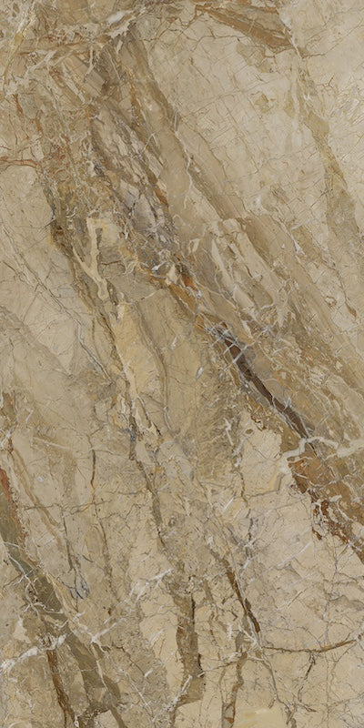 9cento Aurora Beige - Gres porcellanato effetto marmo Lucido 60x120 rettificato - Image 2