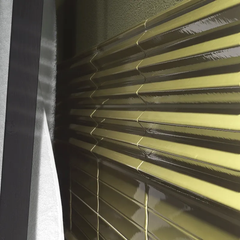 Abacus 3D Olive -  Rivestimento Colorato Effetto KitKat a Rilievo 7,5x30 - Image 3