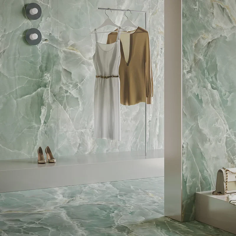 Alabastri Green Smooth - Gres Effetto Marmo Vellutato 60x120 Rettificato