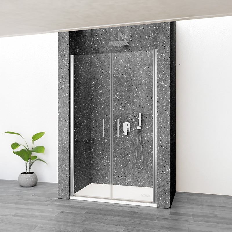 Allume - Porta doccia a saloon dai profili cromati