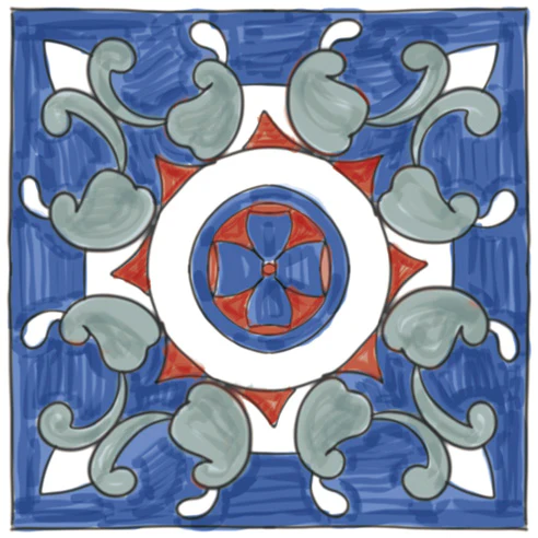 Amalfi 1 - Gres Porcellanato Effetto Maioliche 15x15 Stile Vietri - Image 2