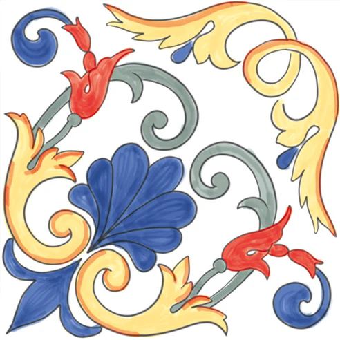 Amalfi Mix Mare - Gres Porcellanato Maioliche Decorate Miste 15x15 Stile Vietri - Image 16
