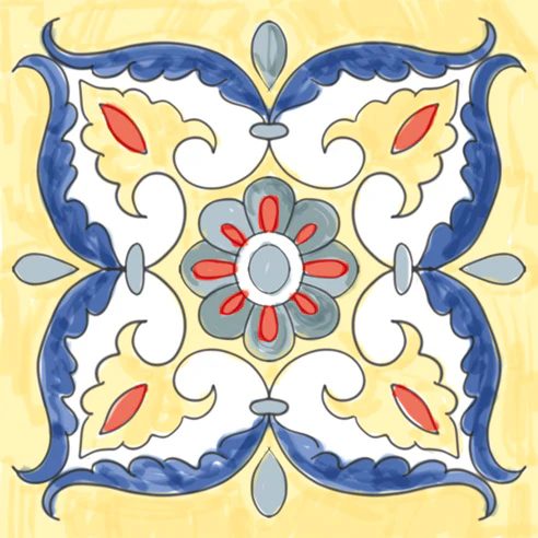 Amalfi Mix Mare - Gres Porcellanato Maioliche Decorate Miste 15x15 Stile Vietri - Image 5