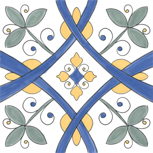 Amalfi Mix Mare - Gres Porcellanato Maioliche Decorate Miste 15x15 Stile Vietri - Image 9