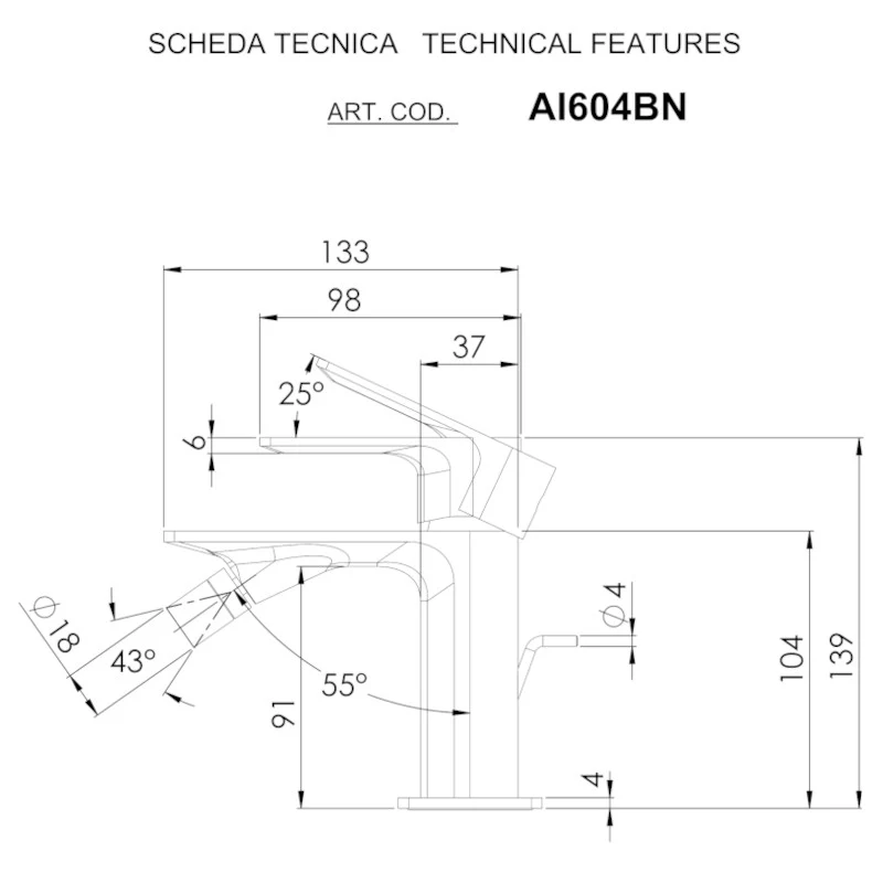 Ambition - Miscelatore per bidet senza scarico dal design moderno - Image 3
