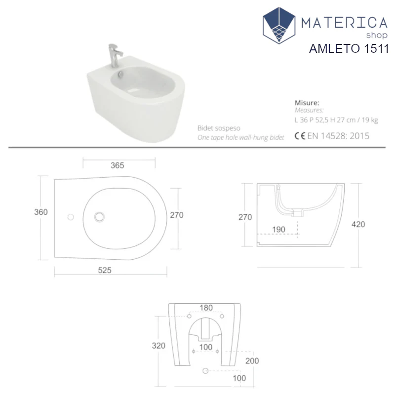 Amleto - Bidet sospeso monoforo - Image 5