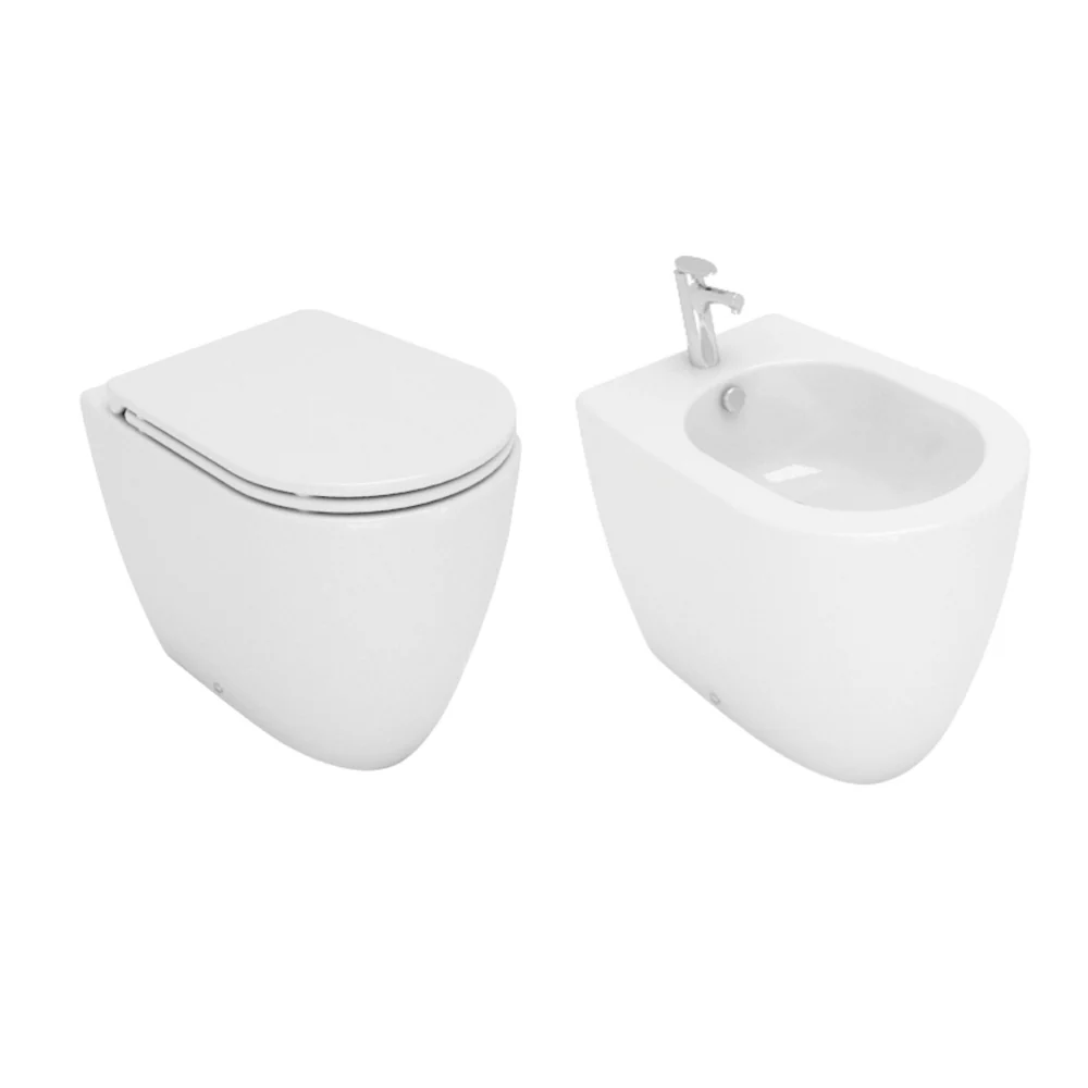 Amleto - Set sanitari a terra senza brida con coprivaso Slim rallentato - Image 4