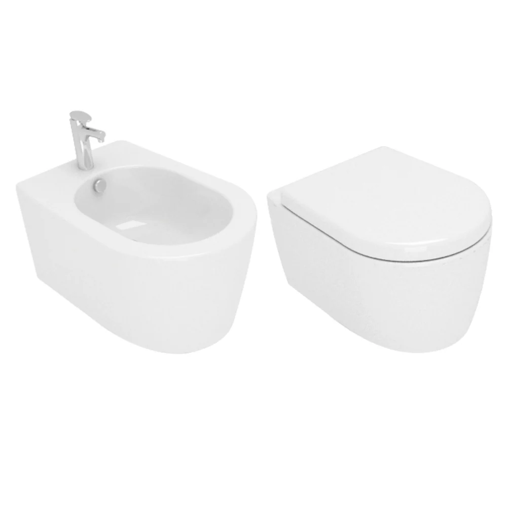 Amleto - Set sanitari sospesi senza Brida con coprivaso avvolgente - Image 3