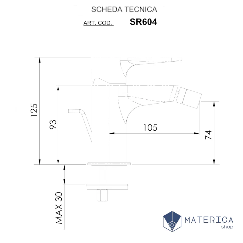 Apollo - Miscelatore Bidet con scarico - Image 3