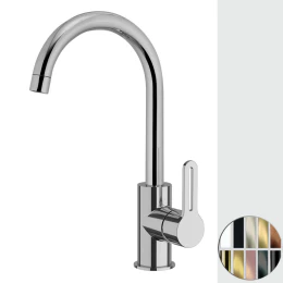Apollo - Miscelatore Lavello monoforo 90° con canna alta girevole - Image 3