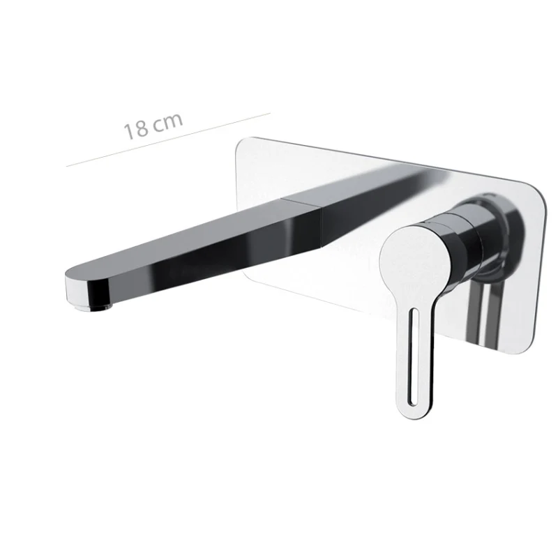 Apollo - Miscelatore Monocomando a incasso per lavabo su piastra rettangolare - Image 2