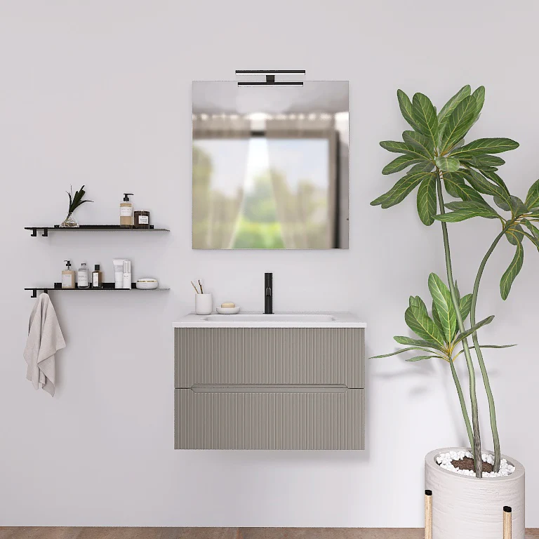 Atena 02 - Mobile da Bagno Sospeso con lavabo in ceramica - Image 11