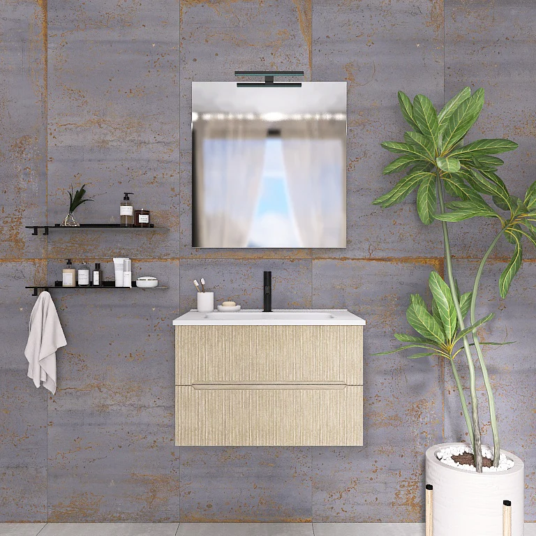 Atena 02 - Mobile da Bagno Sospeso con lavabo in ceramica - Image 8