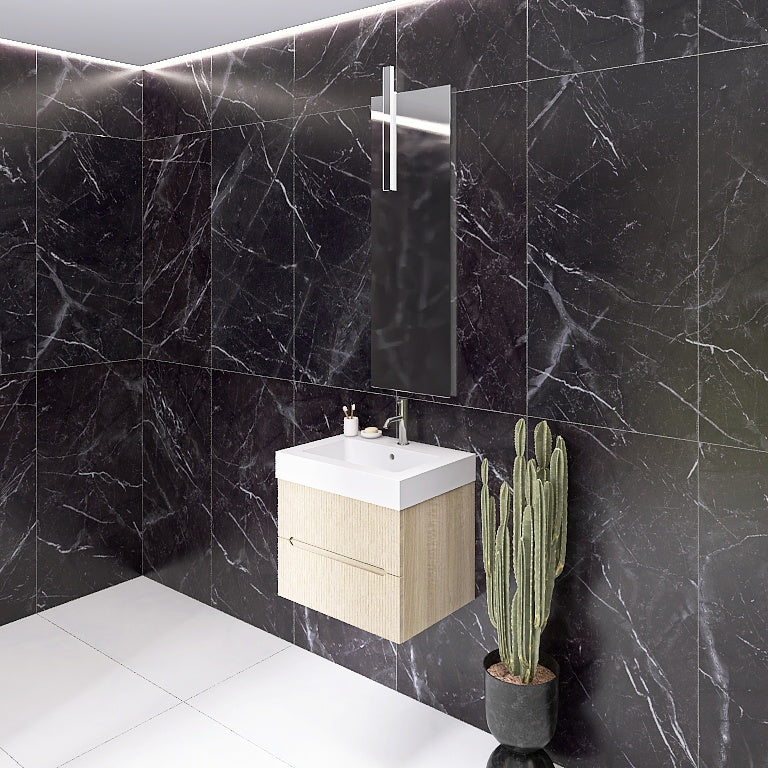 Atena 04 - Mobile da Bagno Sospeso con Consolle Lavabo in Mineralmarmo - Image 10
