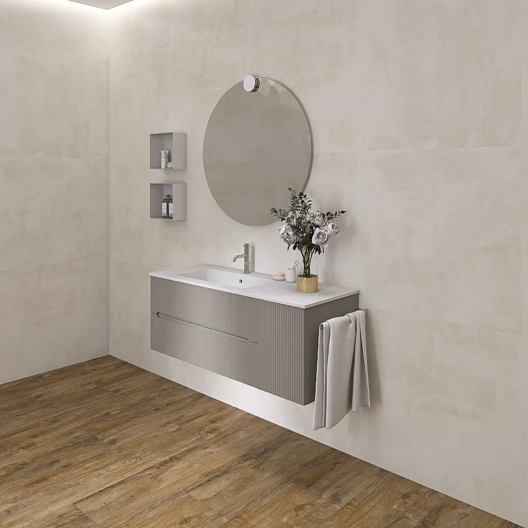 Atena 08 - Mobile da Bagno Sospeso con Consolle Lavabo - Image 12