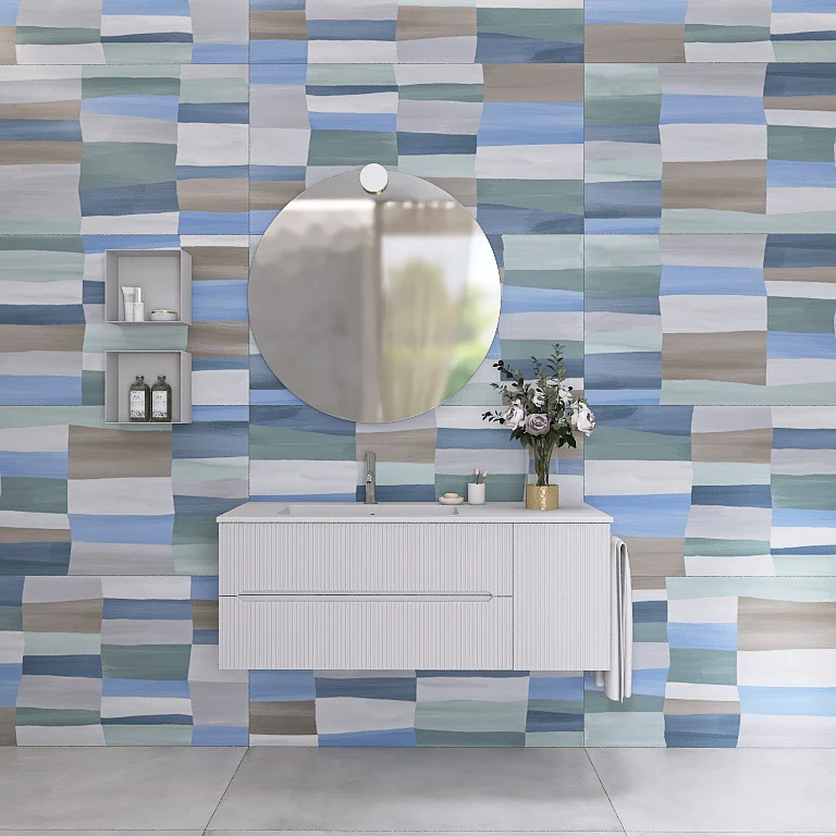 Atena 08 - Mobile da Bagno Sospeso con Consolle Lavabo - Image 5