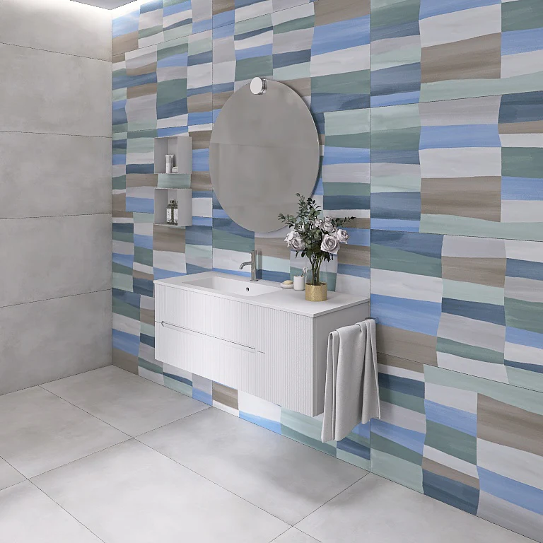 Atena 08 - Mobile da Bagno Sospeso con Consolle Lavabo - Image 6