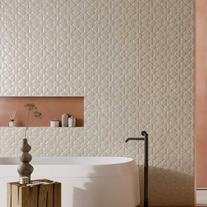 Aurea Kupra 3D Avorio - Rivestimento Decorato a Rilievo 60x120 rettificato