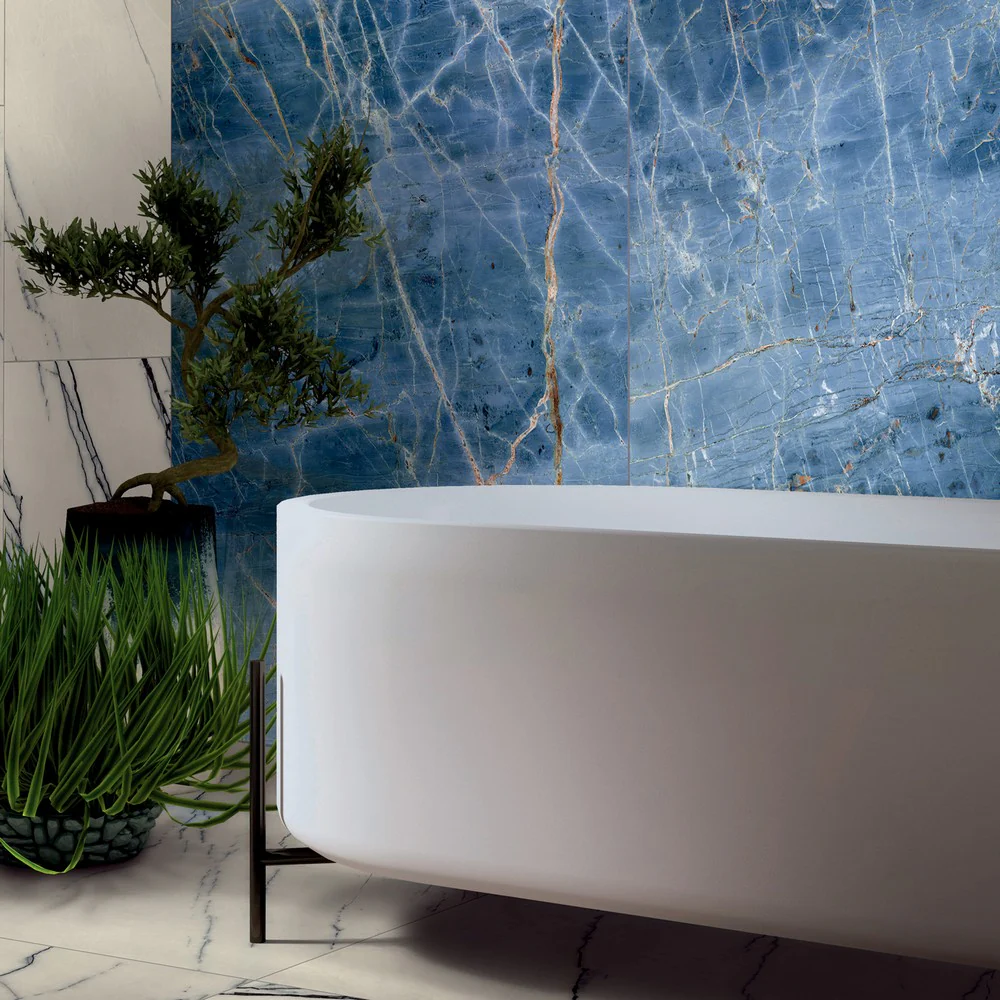 Blue Denim Lux - Gres Porcellanato Effetto Marmo lucido 60x120