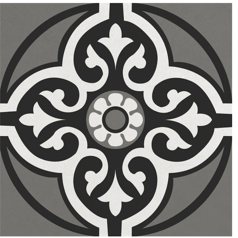 Cementina Paint Black & White - Gres Opaco con Decori Misti 20x20 - Image 12