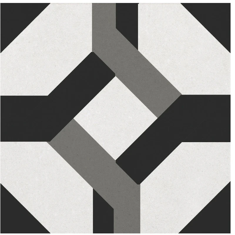 Cementina Paint Black & White - Gres Opaco con Decori Misti 20x20 - Image 13