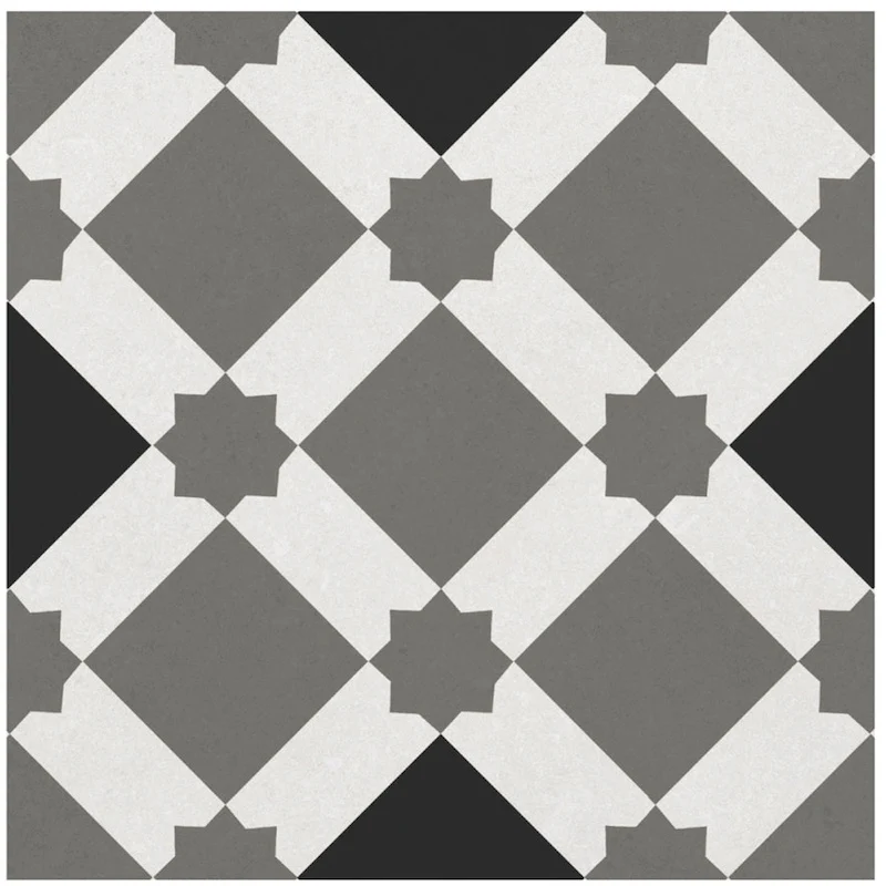 Cementina Paint Black & White - Gres Opaco con Decori Misti 20x20 - Image 14