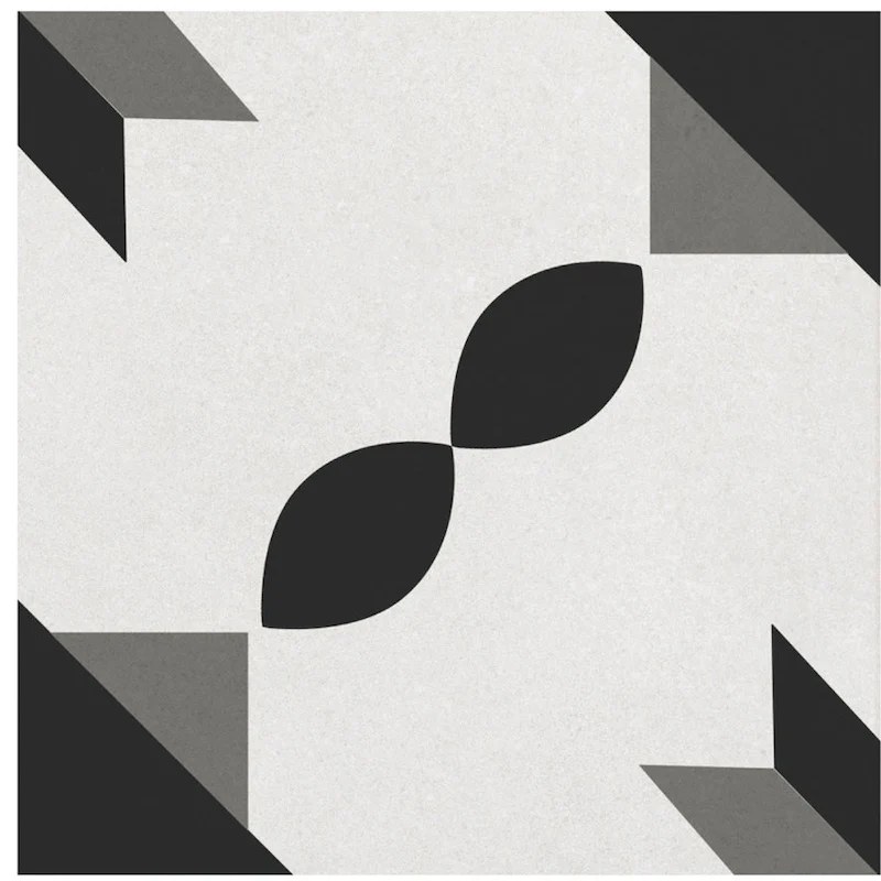 Cementina Paint Black & White - Gres Opaco con Decori Misti 20x20 - Image 16