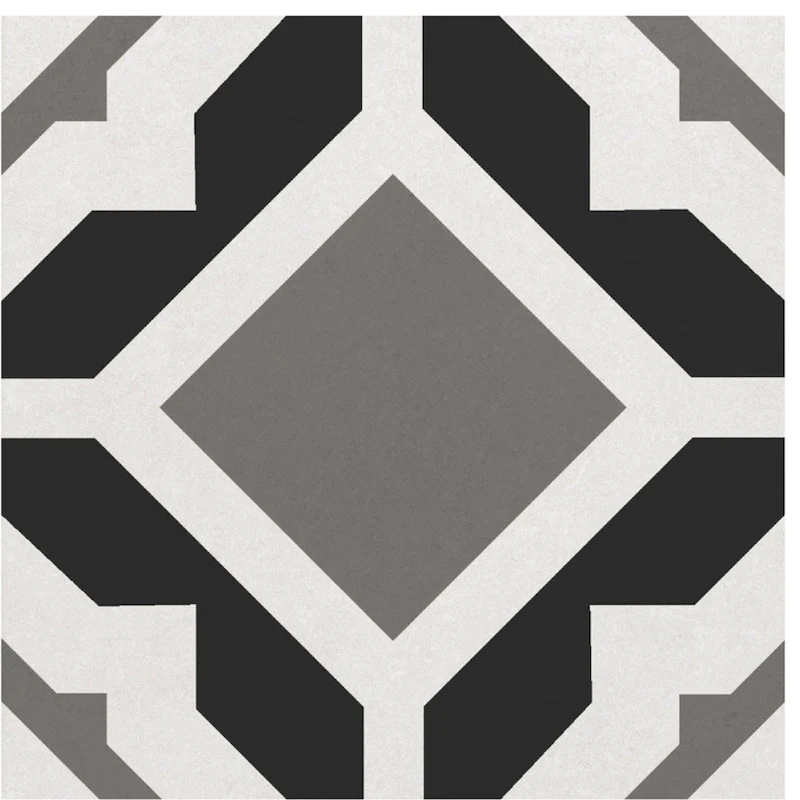 Cementina Paint Black & White - Gres Opaco con Decori Misti 20x20 - Image 18