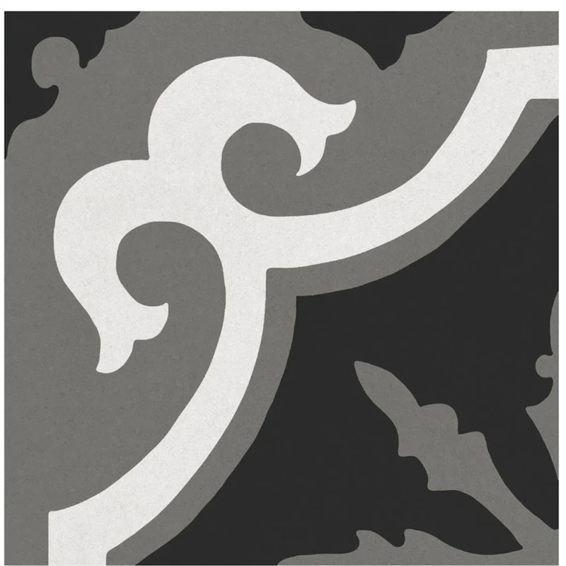 Cementina Paint Black & White - Gres Opaco con Decori Misti 20x20 - Image 19