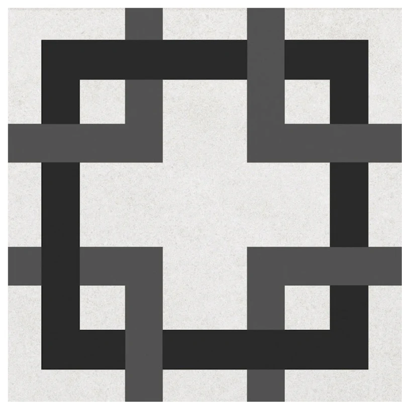 Cementina Paint Black & White - Gres Opaco con Decori Misti 20x20 - Image 21