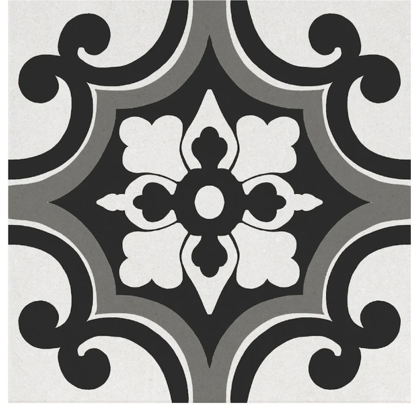 Cementina Paint Black & White - Gres Opaco con Decori Misti 20x20 - Image 6