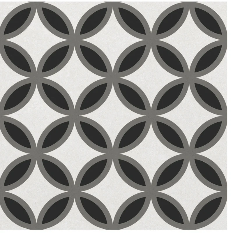 Cementina Paint Black & White - Gres Opaco con Decori Misti 20x20 - Image 7