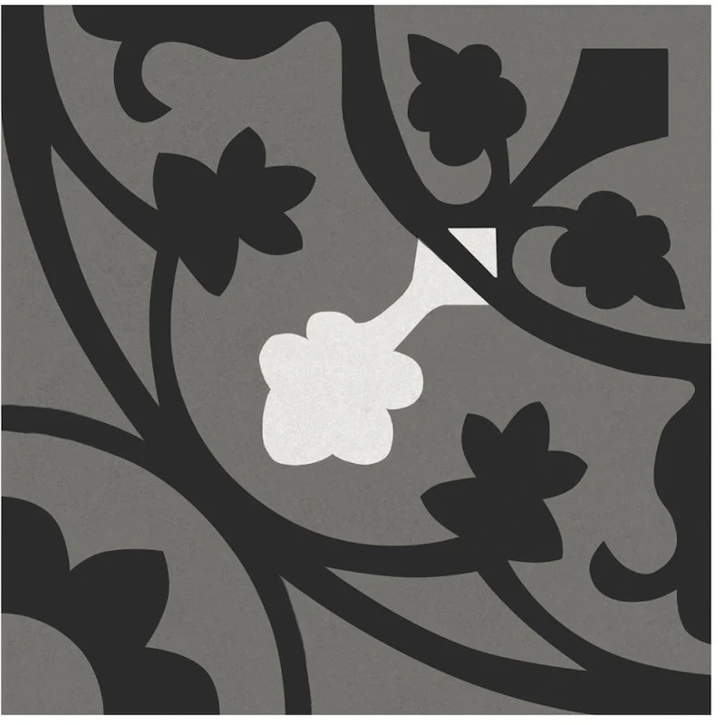 Cementina Paint Black & White - Gres Opaco con Decori Misti 20x20 - Image 8
