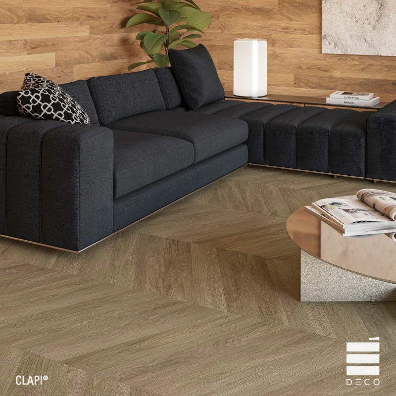 Clap! 3D di Deco Rub spina Ungherese - Pavimenti ad incastro effetto legno