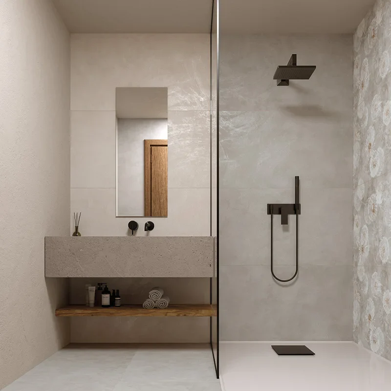 Clay Pearl - Pavimento in Gres Effetto Resina 60x120 Rettificato