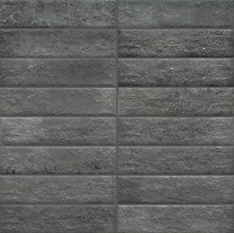 Coccio Carbone Brick - Gres Effetto Mattoncino Semilucido 6x25 - Image 2