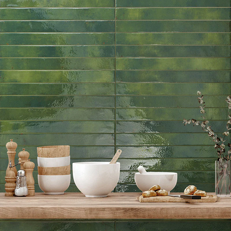 Colors Brick Green - Gres Effetto Mattoncino Lucido 5x45 - Image 5