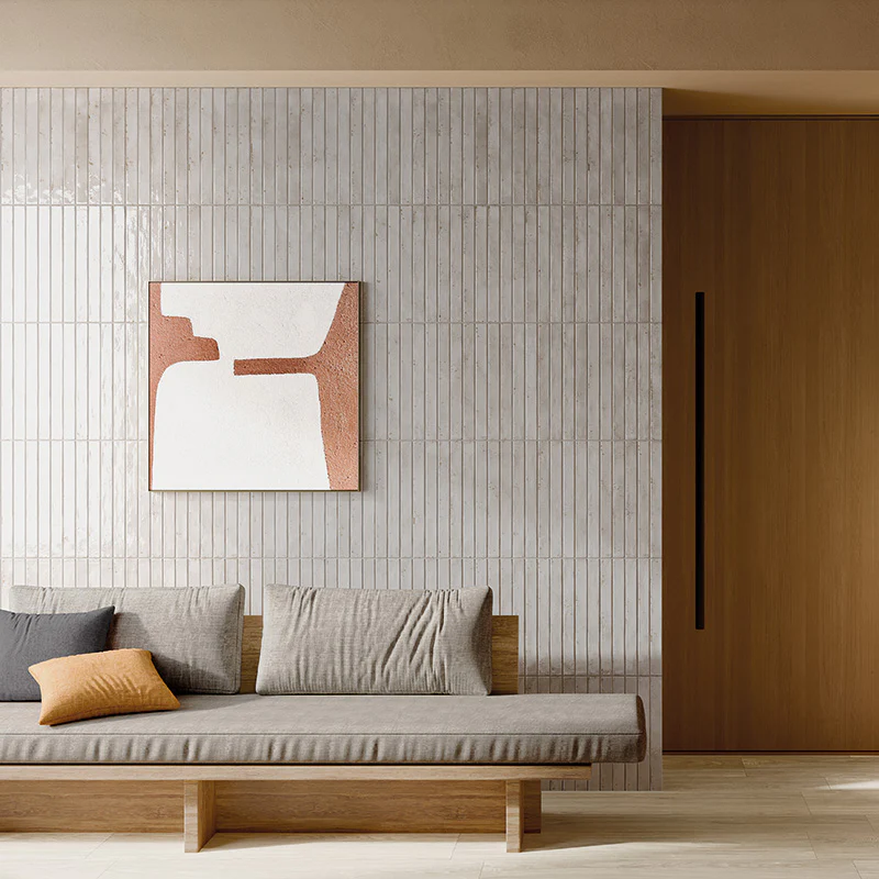 Colors Brick Light Grey - Gres Effetto Mattoncino Lucido 5x45