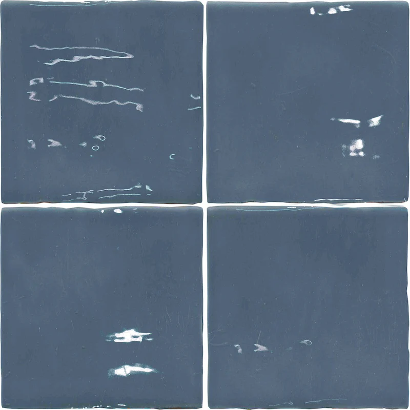 Crayon Ash Blue 13x13 Glossy - Rivestimento Vintage Tinta Unita Lucida - Image 2