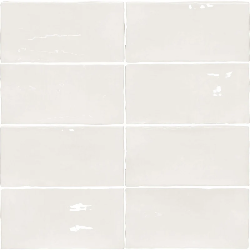 Crayon White 6.5x13 Glossy - Rivestimento Mattoncino Tinta Unita Lucida - Image 3