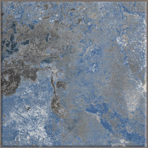 Crystal Navy Antiscivolo R11 - Gres Effetto Pietra Lucido per Esterni 15x15