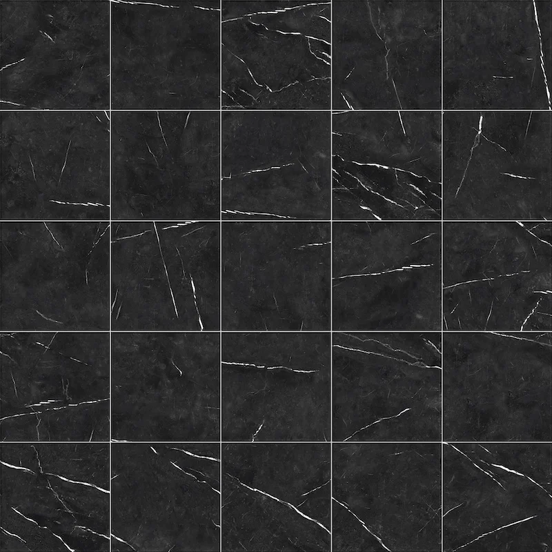 Dama Nero Marquinia - Gres Porcellanato Effetto Marmo 25x25 - Image 2