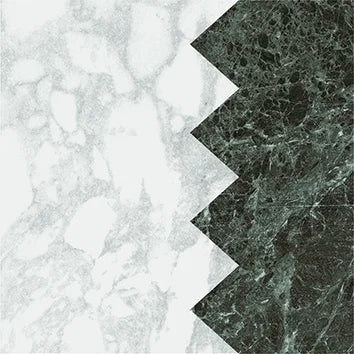 Dandy Comb White/Green - Gres Effetto Marmo Intarsiato 18x18