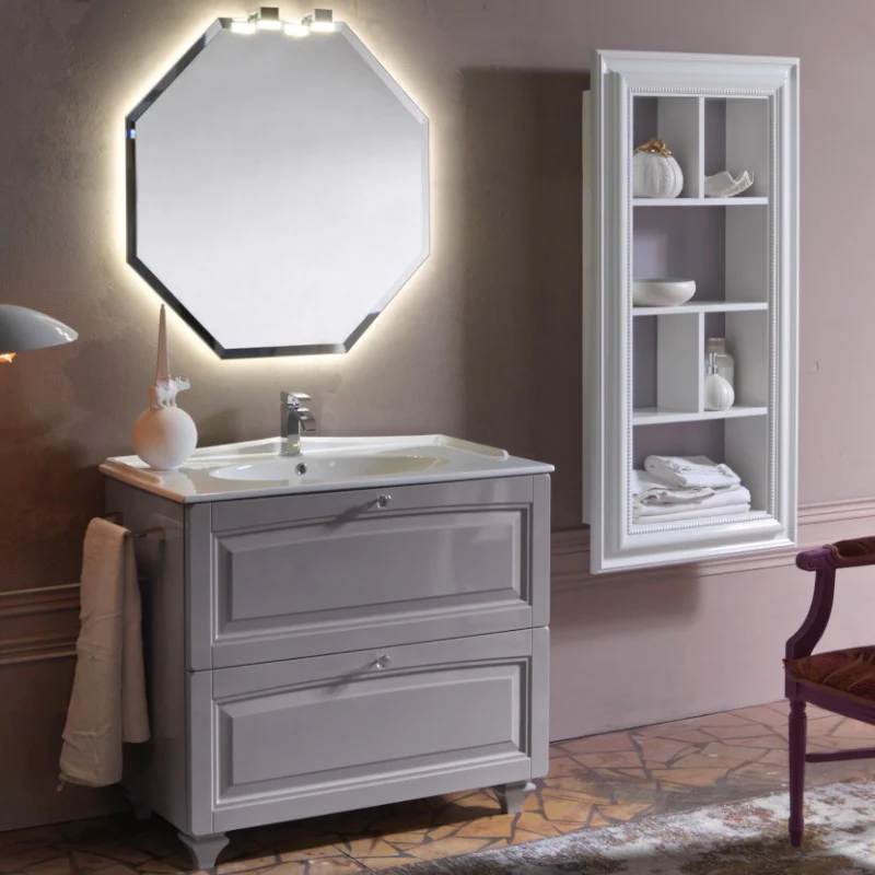 Dorian - Composizione Mobile Bagno Classico con Ante a Telaio - Image 10