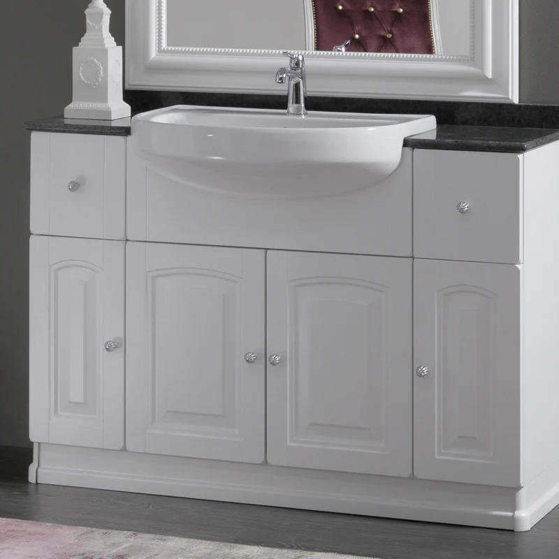 Dorian - Composizione Mobile Bagno Classico con Lavabo Semincasso - Image 3