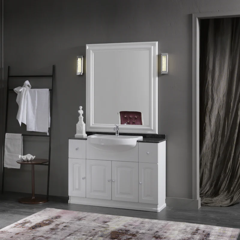 Dorian - Composizione Mobile Bagno Classico con Lavabo Semincasso - Image 9