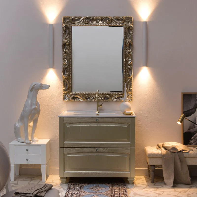 Dorian - Mobile Bagno Classico in Frassino Laccato Champagne