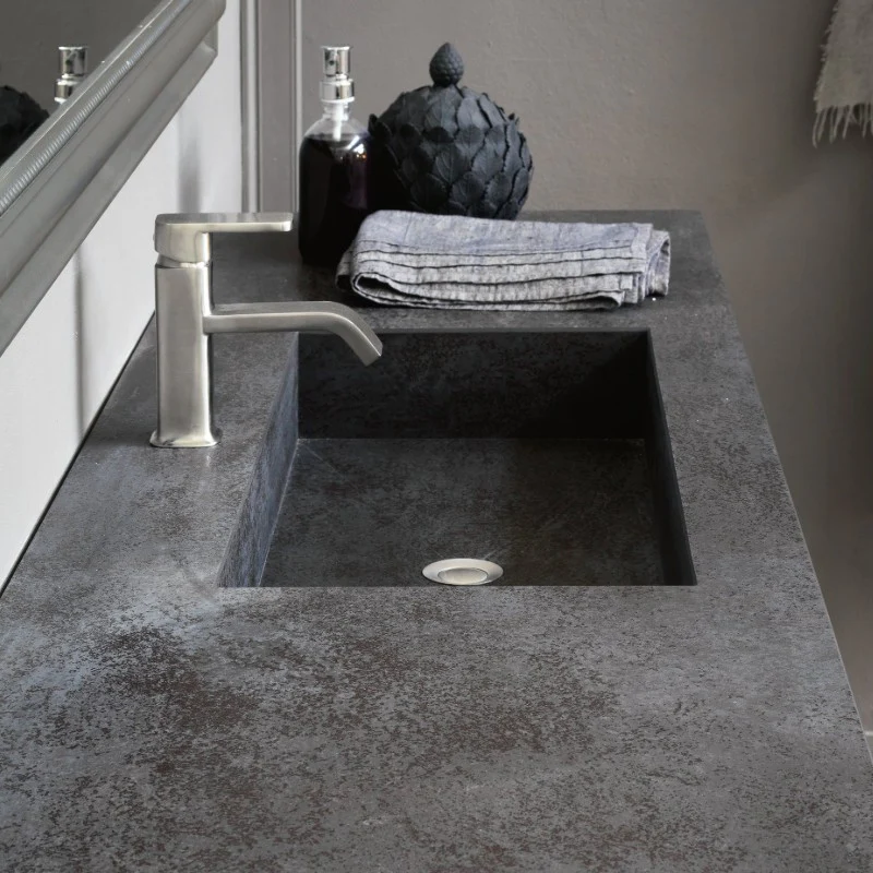 Dorian - Mobile da Bagno Sospeso in Stile Classico con Vasca Integrata in Gres - Image 5