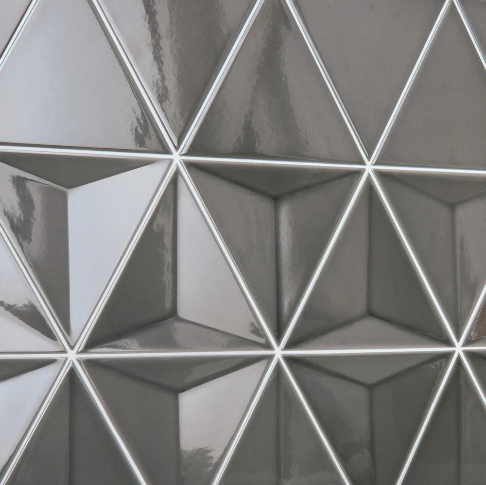 Dresscode Verso Charcoal Glossy - Rivestimento Triangolare Decoro Grigio Lucido - Image 3